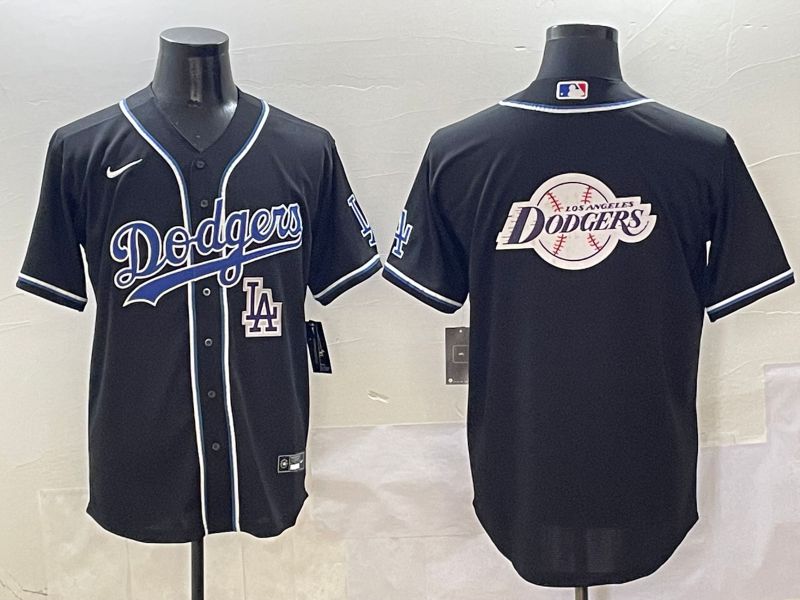 Men Los Angeles Dodgers Blank Black Three generations Nike 2025 MLB Jersey style 30